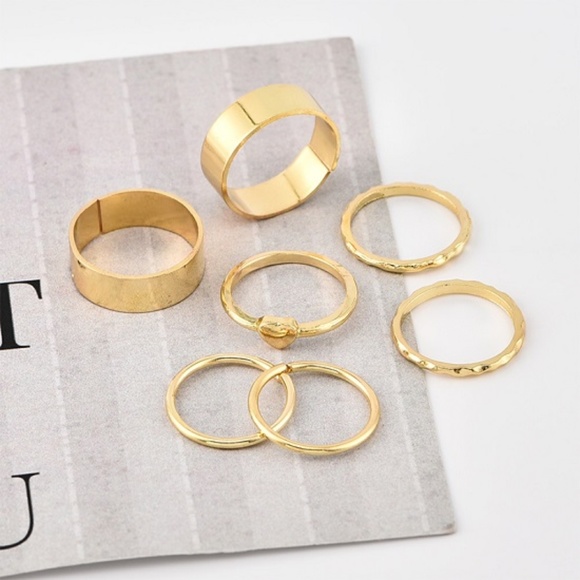 New Ladies London Beauty Gold Plated Heart 7pc Set - Picture 4 of 4